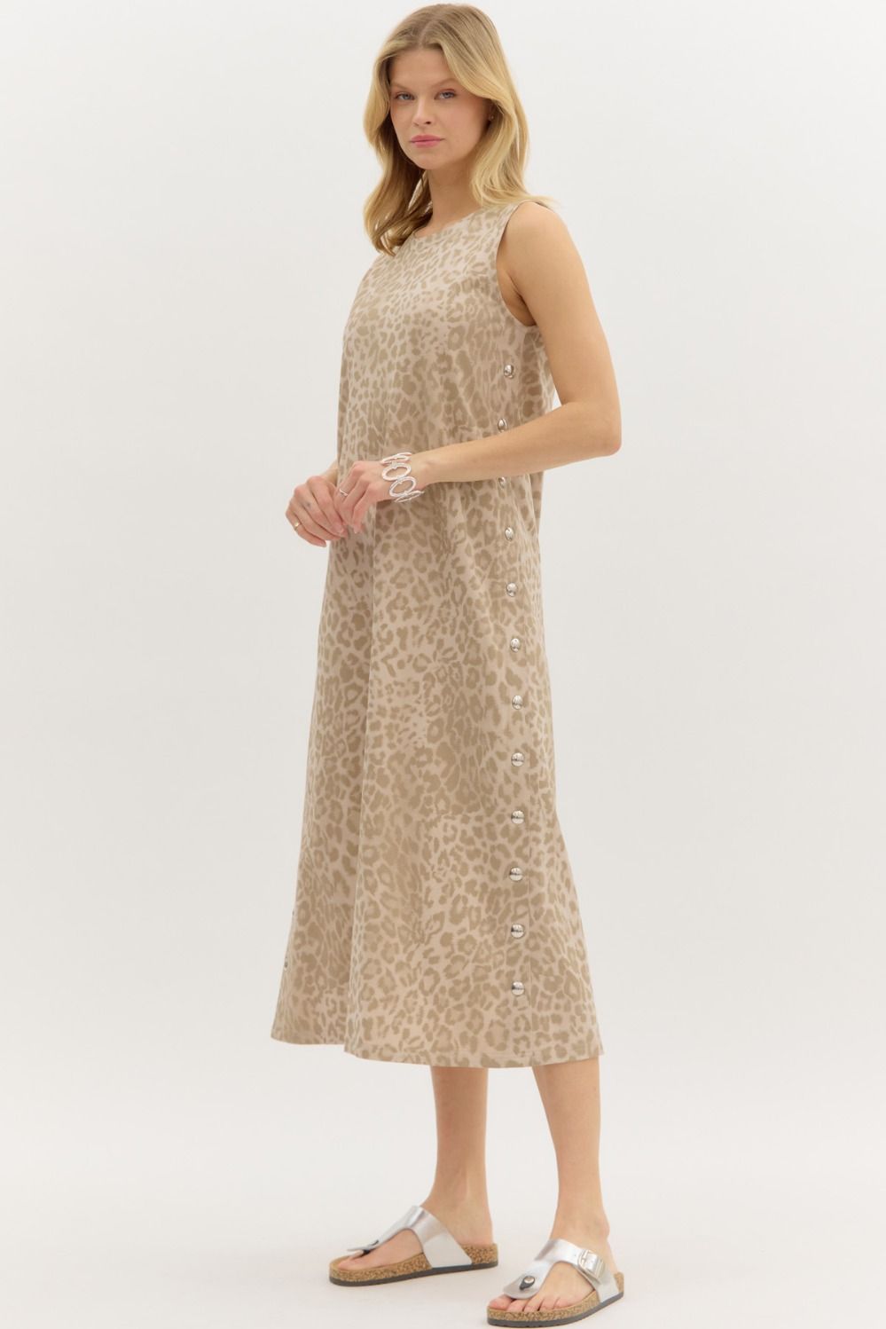 Millie Leopard Midi Dress T