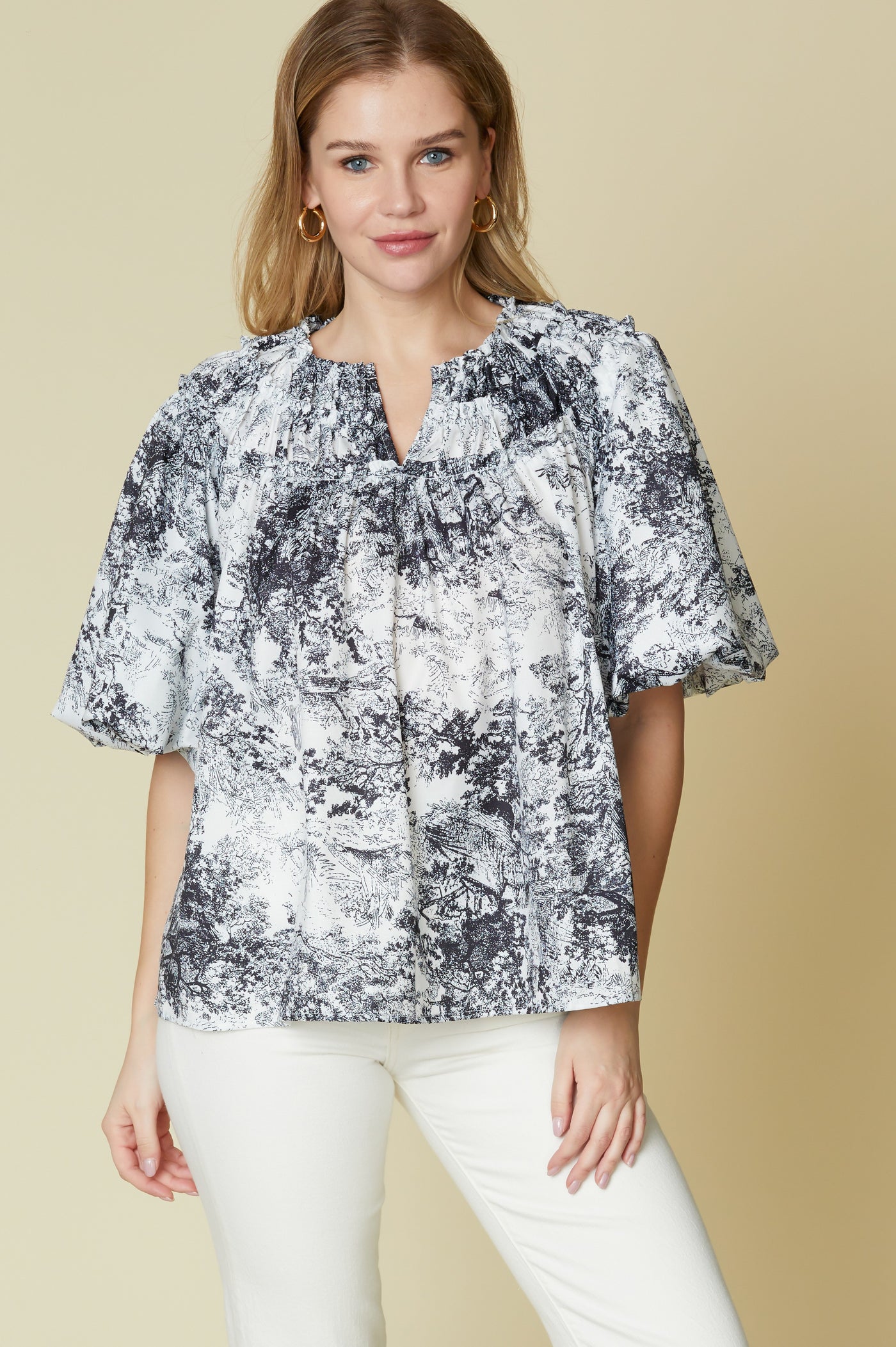 Ina Balloon Sleeve Top