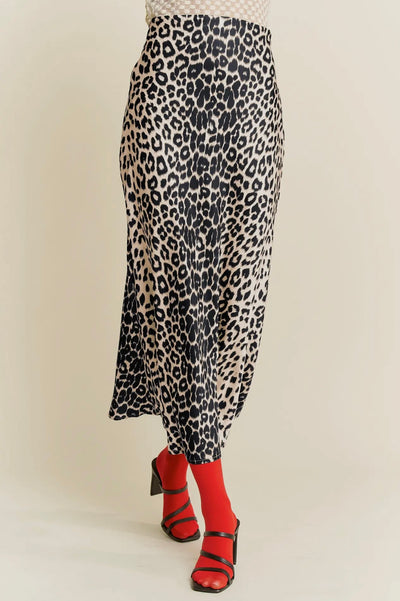 Linda Leopard Maxi Skirt