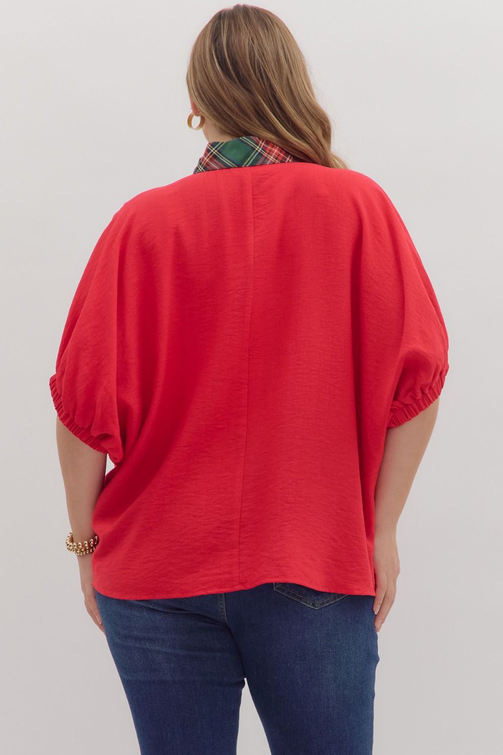 Hillary Woven V-Neck Top