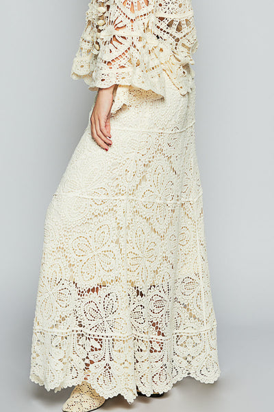 Kitty Crocheted Midi Skirt