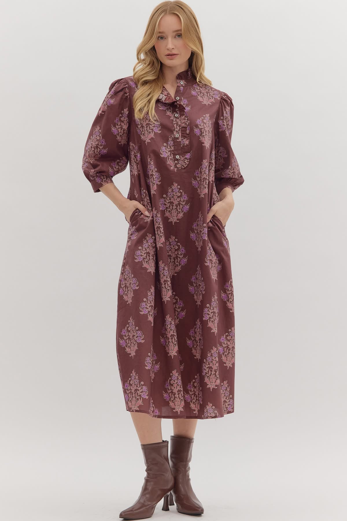 Bella Botanical Midi Dress