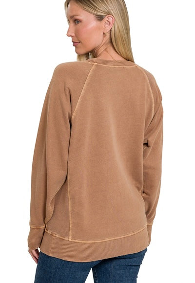 Nonie Mineral Washed Pullover