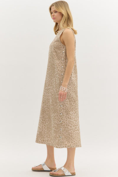 Millie Leopard Midi Dress T