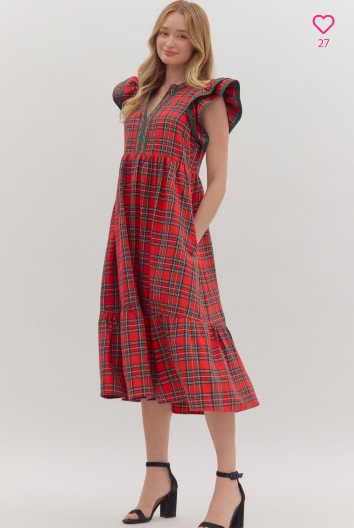 Tamara Plaid Midi Dress