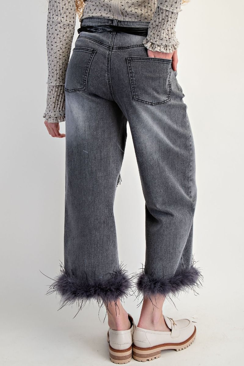 Fannie Fur Trimmed Pants