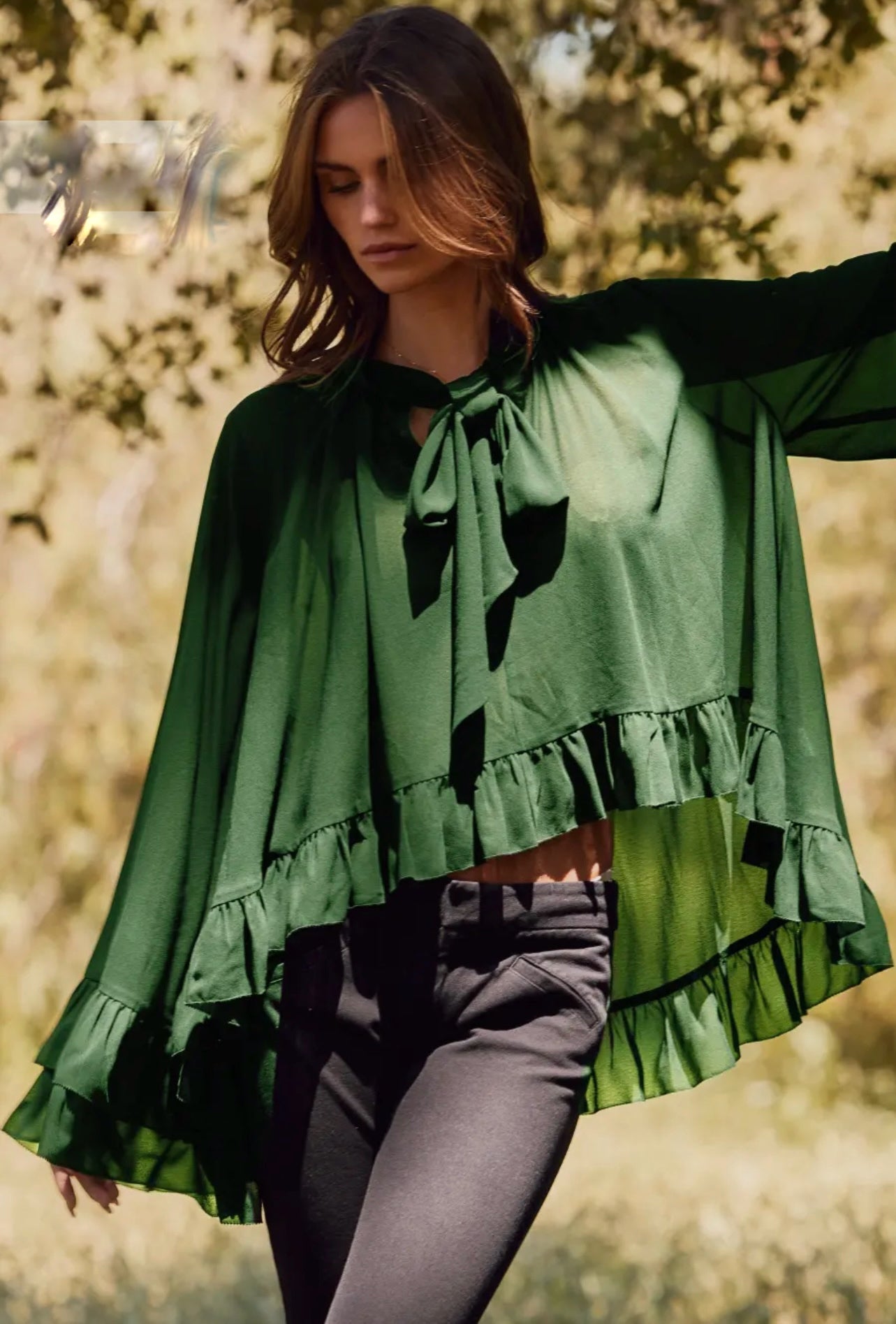 Britt Ruffled Woven Top