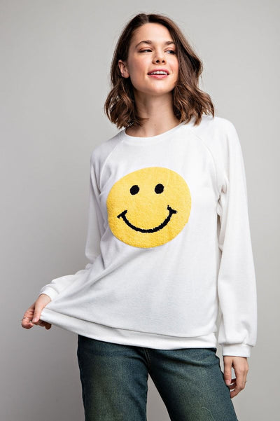 Happy Face Terry Pullover