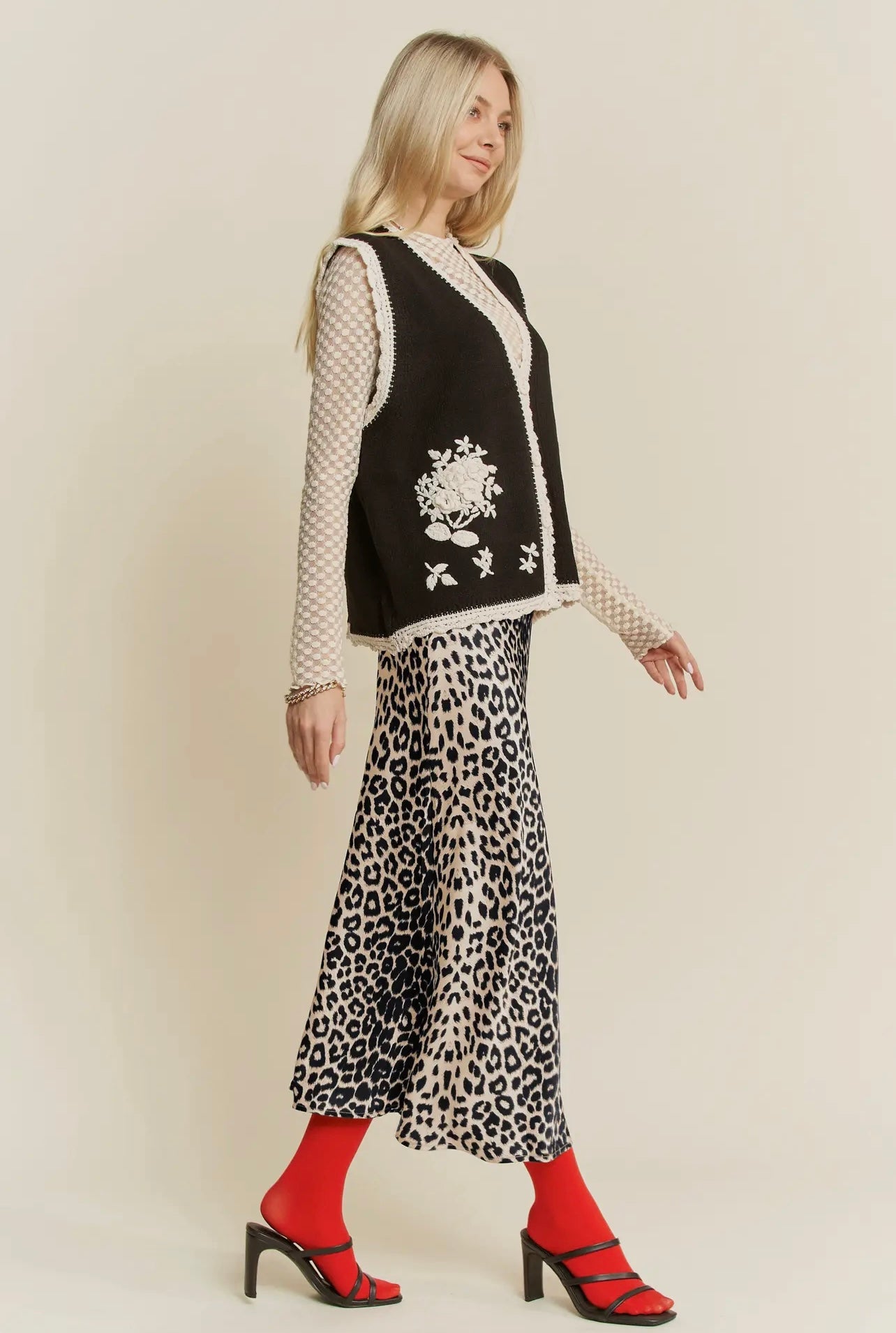 Linda Leopard Maxi Skirt