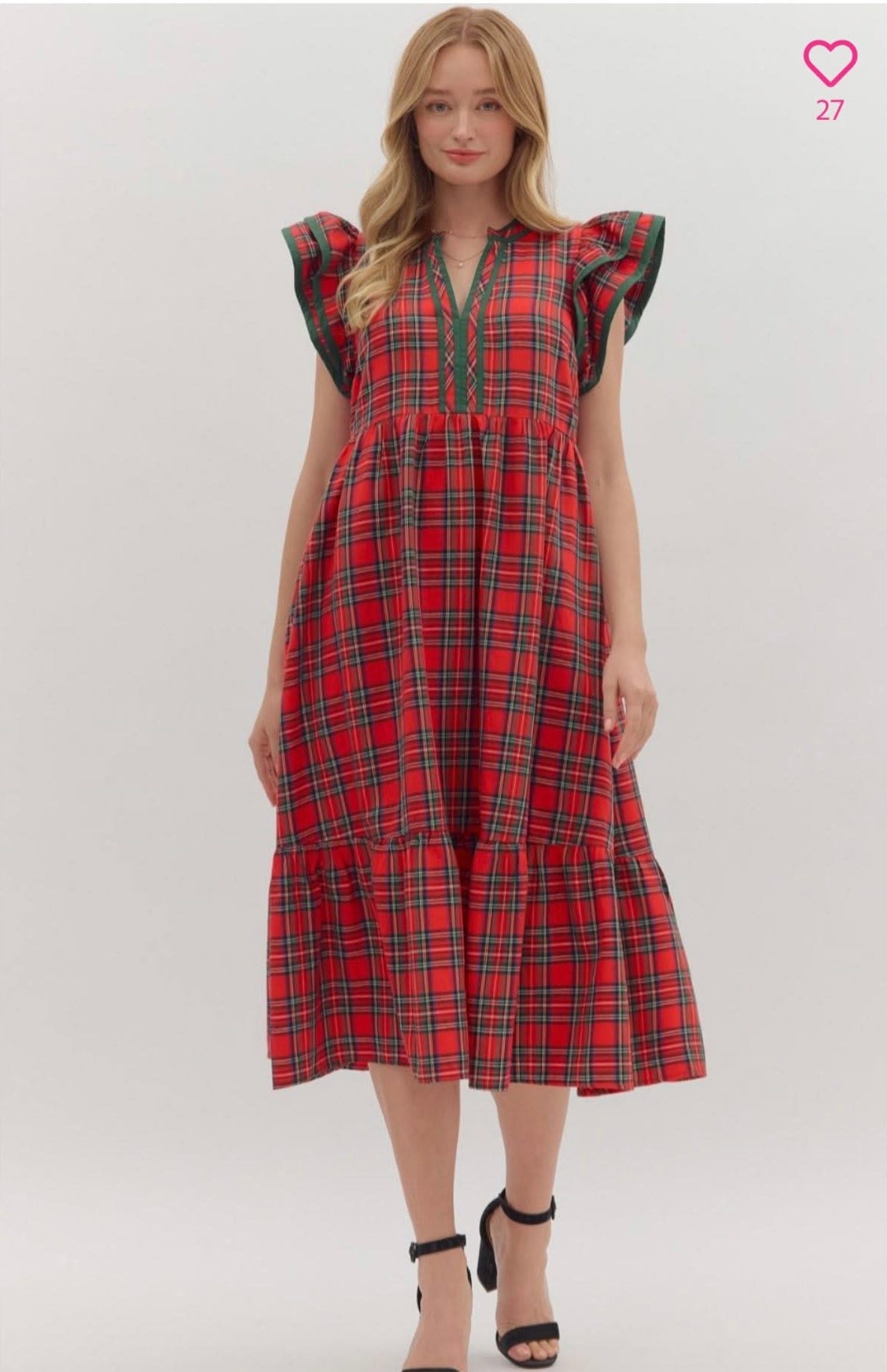 Tamara Plaid Midi Dress