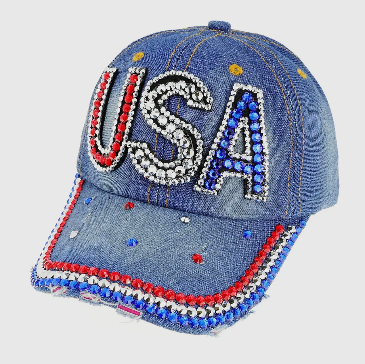 USA Rhinestone Cap