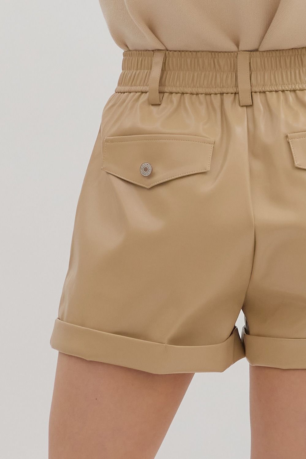 Jane Faux Leather Shorts