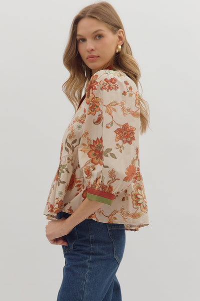 Olivia Floral Peplum Top