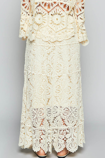 Kitty Crocheted Midi Skirt