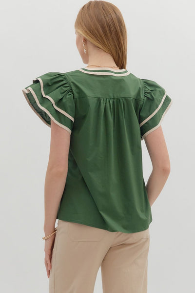 Seth Flutter Sleeve Top Up
