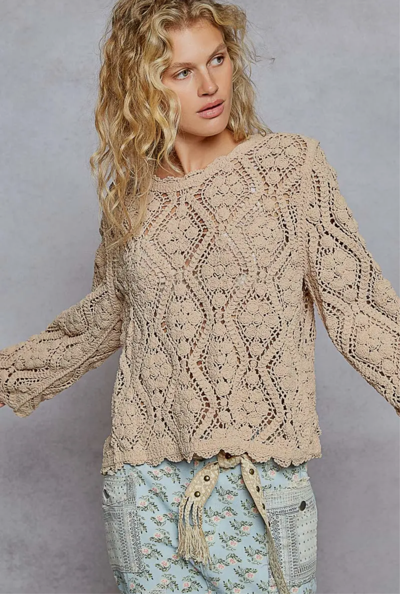 Lonnie Crocheted Sweater