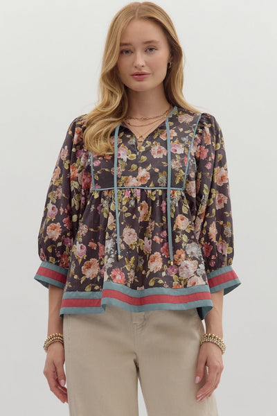 Sasha Floral Print Top B