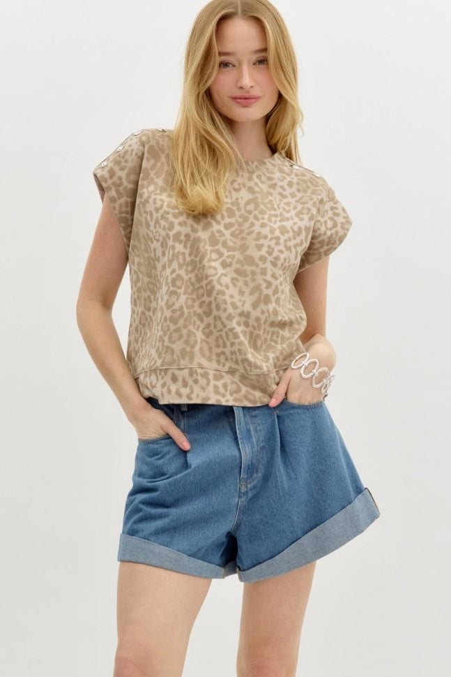 Mani Leopard Top