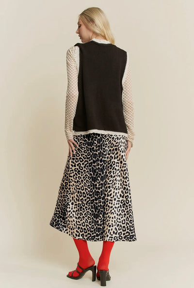Linda Leopard Maxi Skirt