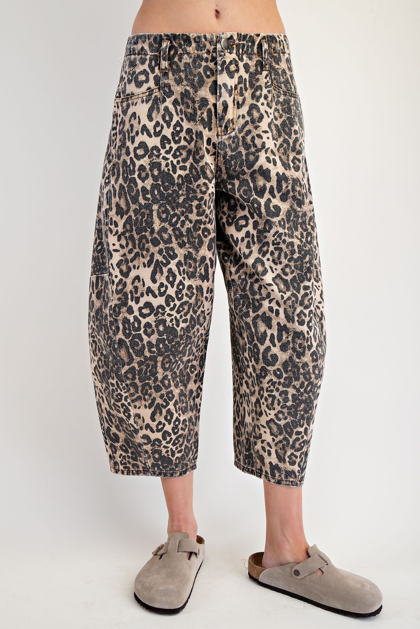 Krista Leopard Barrel Jeans