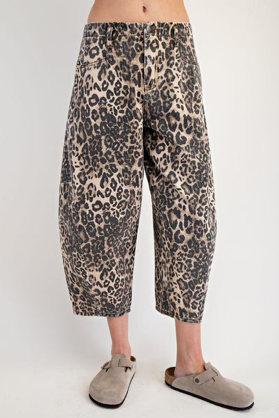 Krista Leopard Barrel Jeans