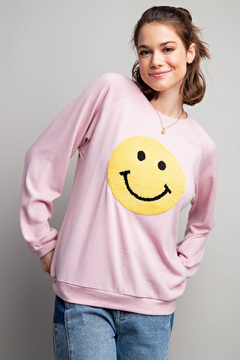 Happy Face Terry Pullover