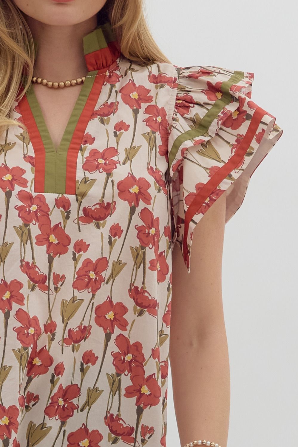 Gemma Flutter Sleeve Top