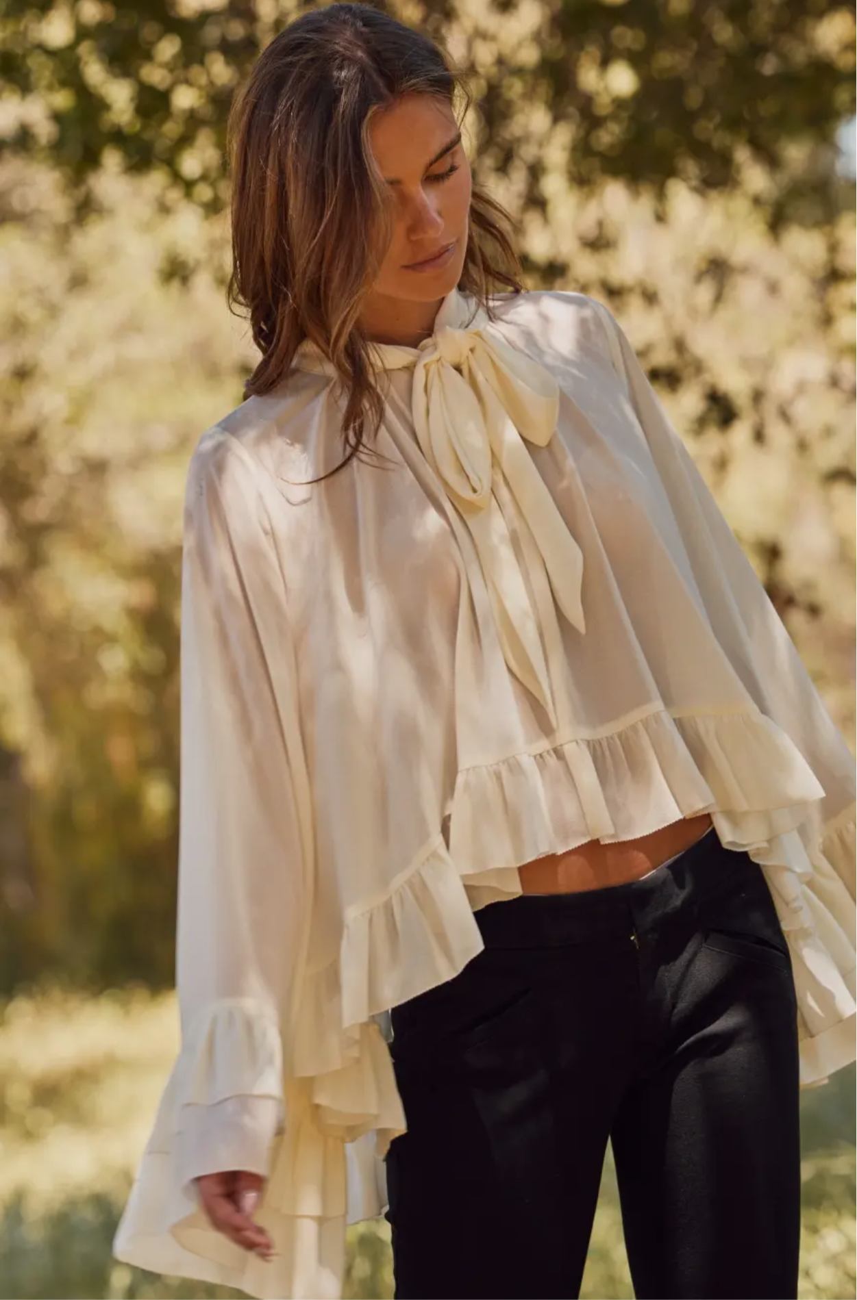 Britt Ruffled Woven Top