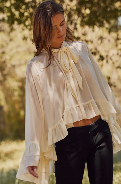 Britt Ruffled Woven Top
