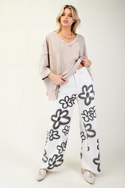 Davie Twill Wide Leg Pants