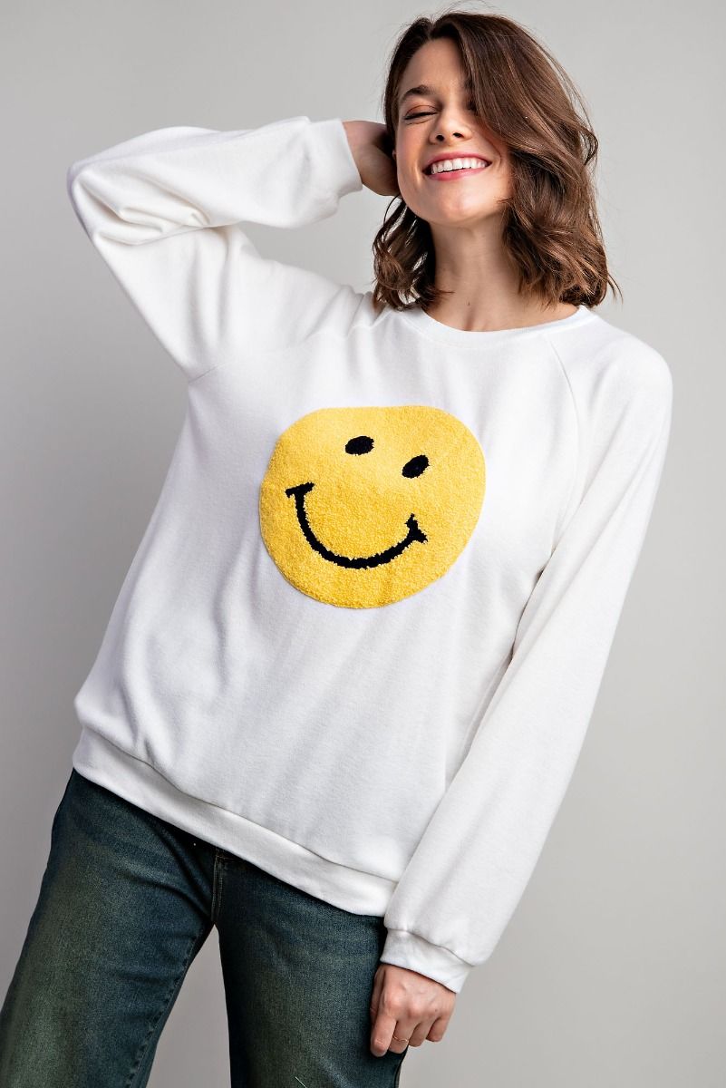 Happy Face Terry Pullover