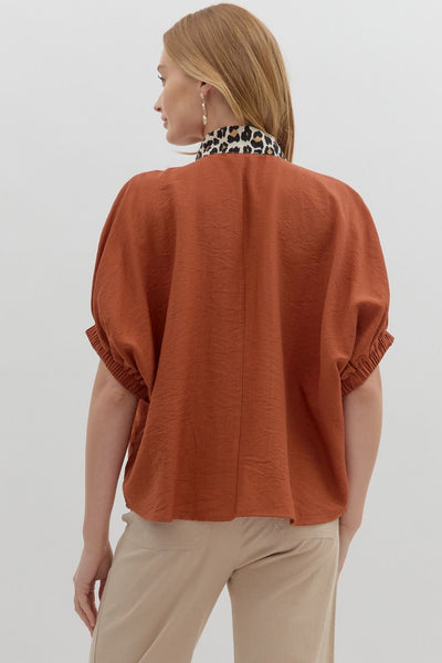 Rusty Dolman Sleeve Top
