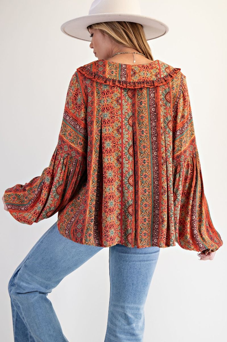 Preston Gauze Button Down Top