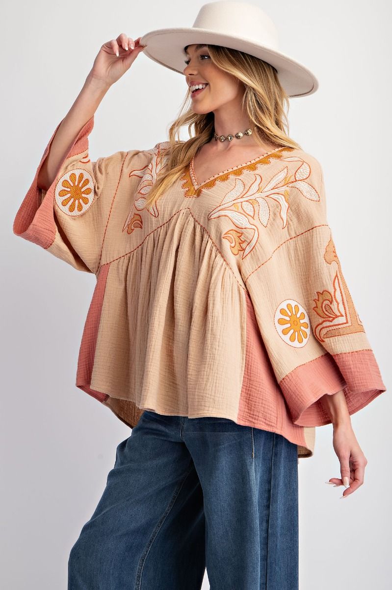 Caleigh Embroidered Top