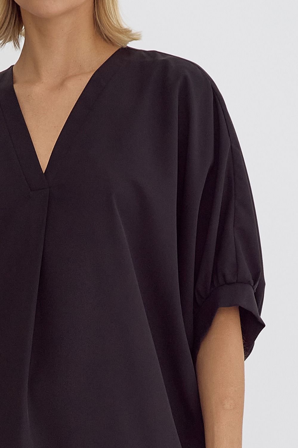 Shasta  V-neck Bubble Sleeve Dress