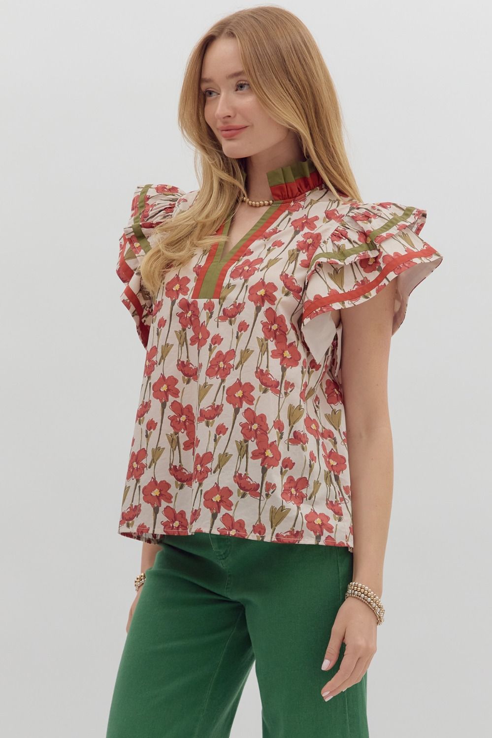 Gemma Flutter Sleeve Top