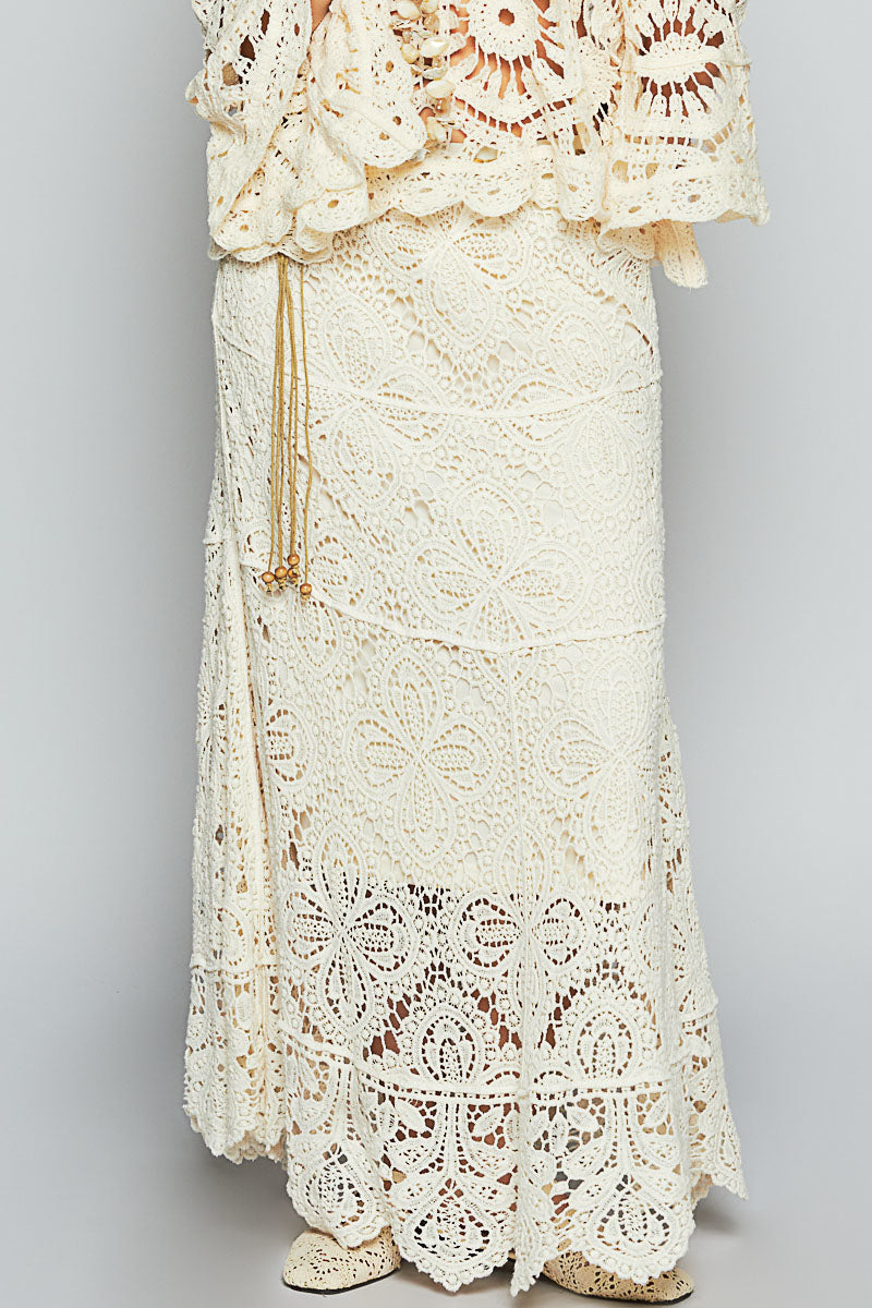 Kitty Crocheted Midi Skirt