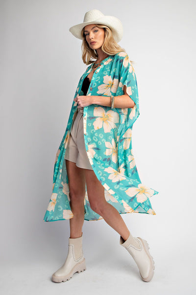 Izzy Floral Print Kimono Plus