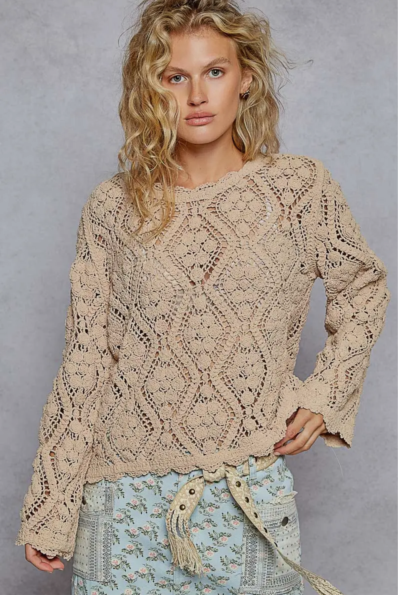 Lonnie Crocheted Sweater