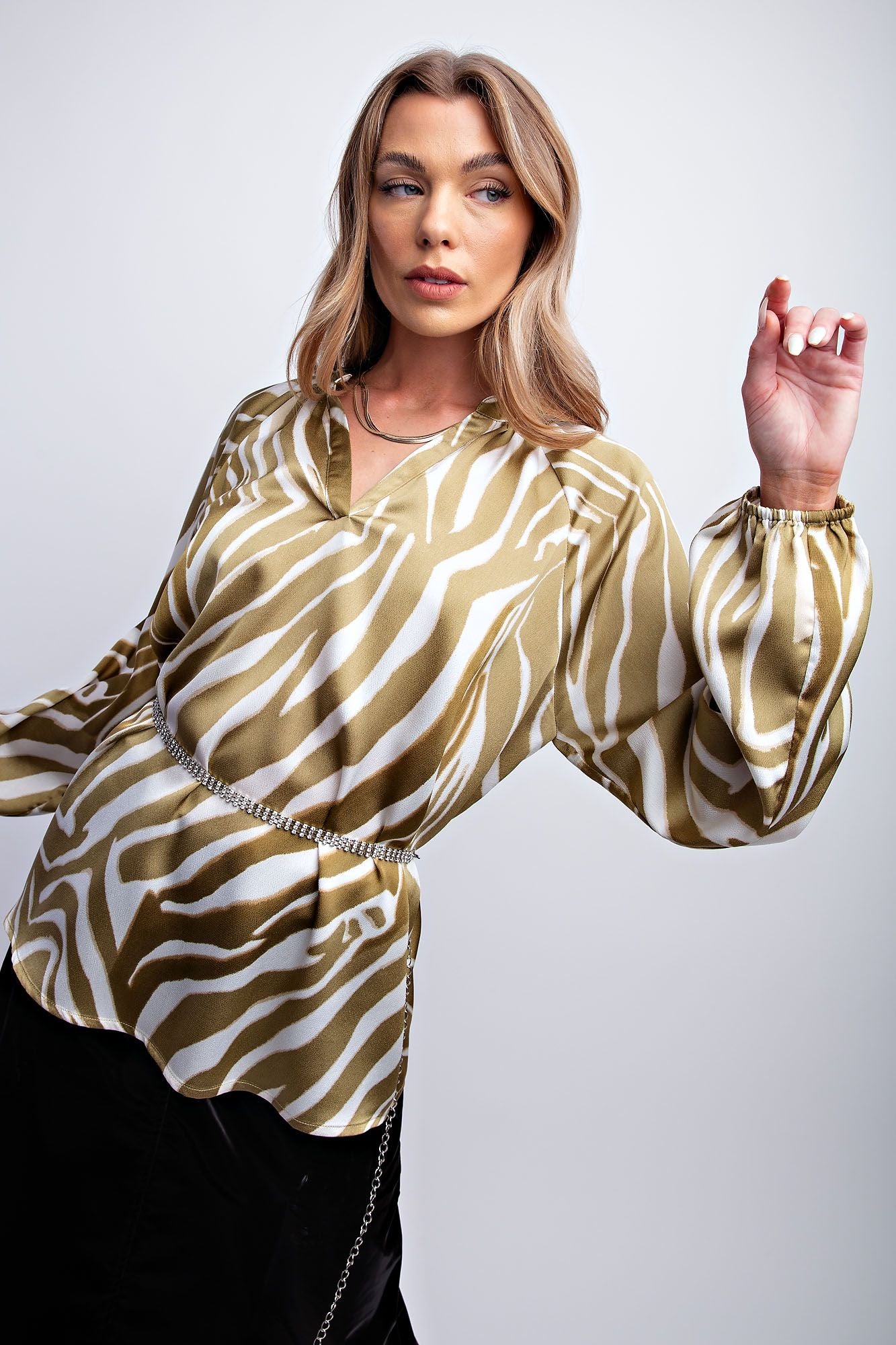 Hiedi Zebra Print Top