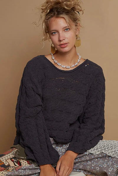 Delle Grey Knitted Sweater