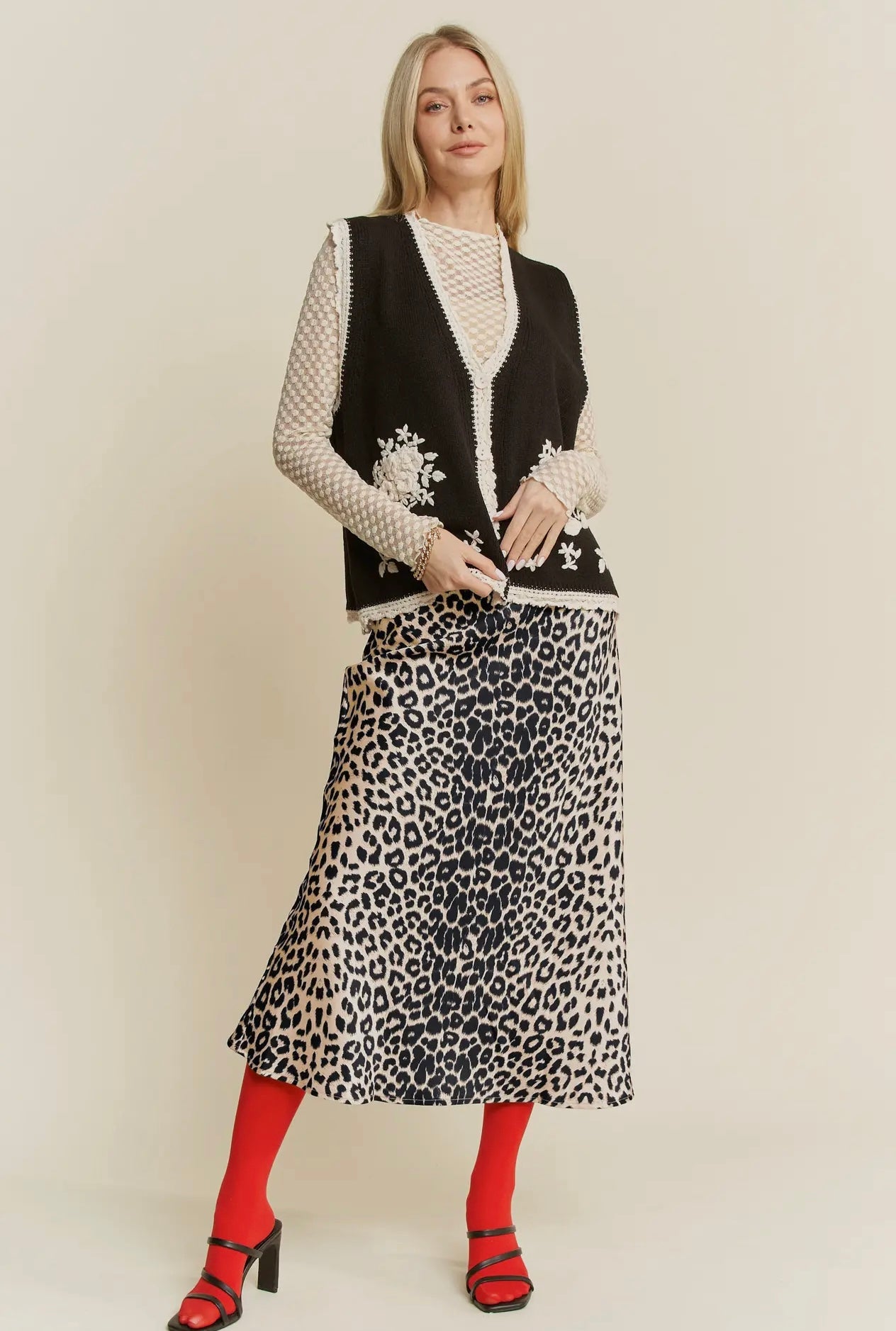 Linda Leopard Maxi Skirt