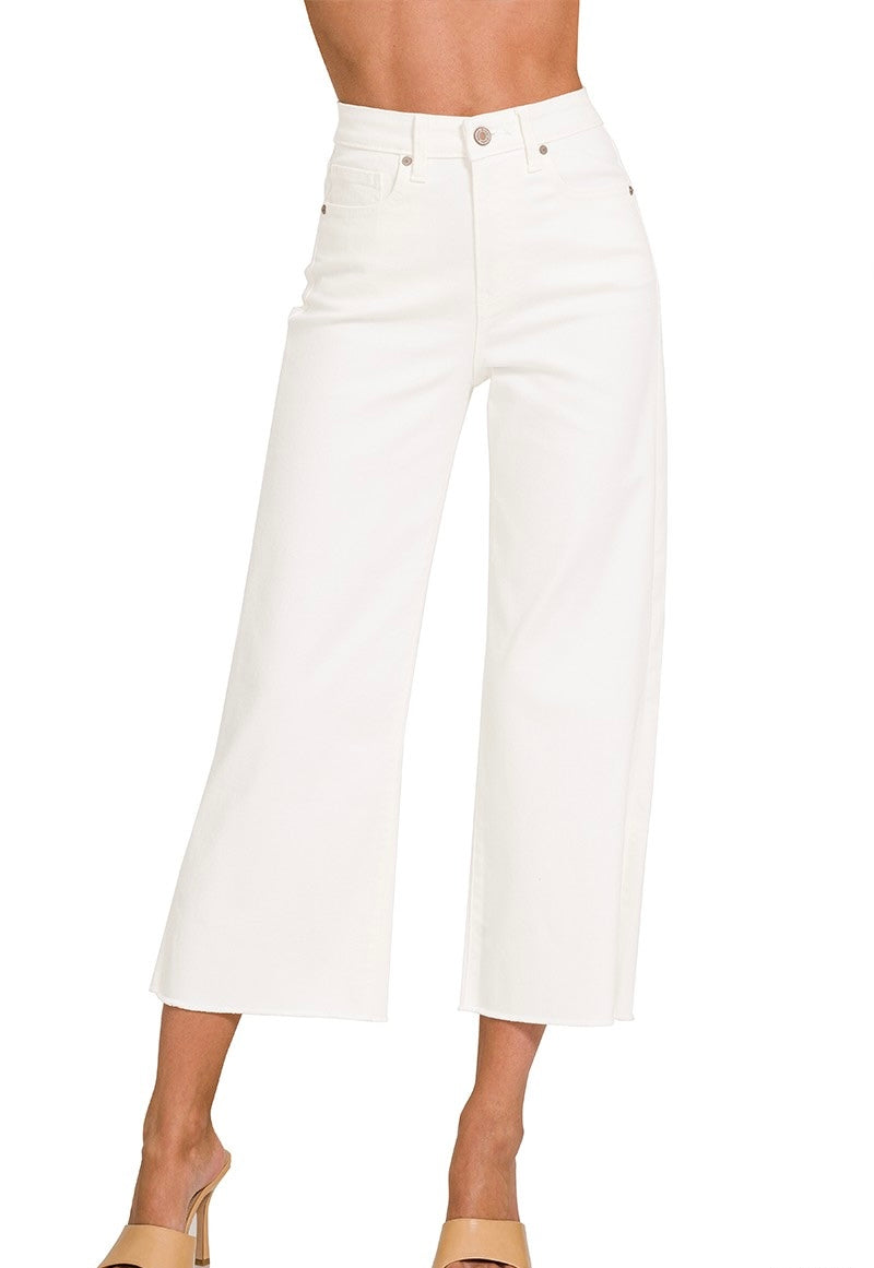 Brennie Wide Leg Cropped Jeans