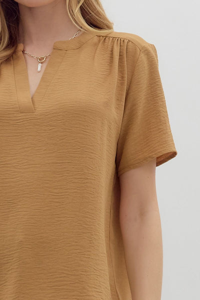 Bailey Woven V-Neck Top