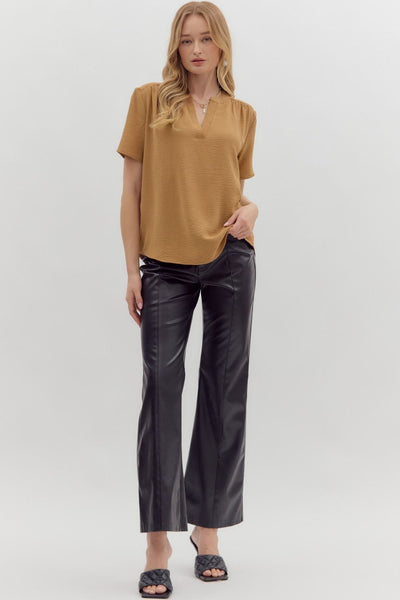 Bailey Woven V-Neck Top