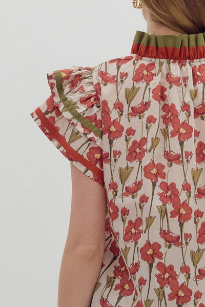 Gemma Flutter Sleeve Top