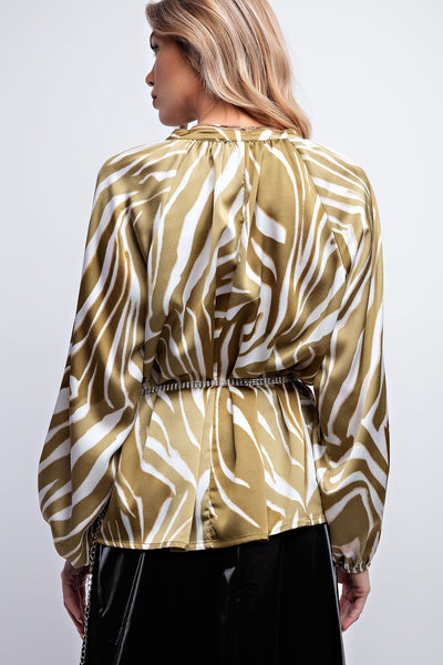 Hiedi Zebra Print Top