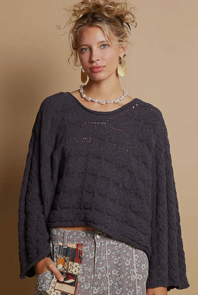 Delle Grey Knitted Sweater