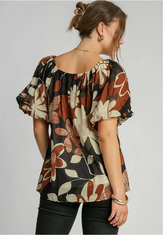 Fran Puffed Sleeve Top