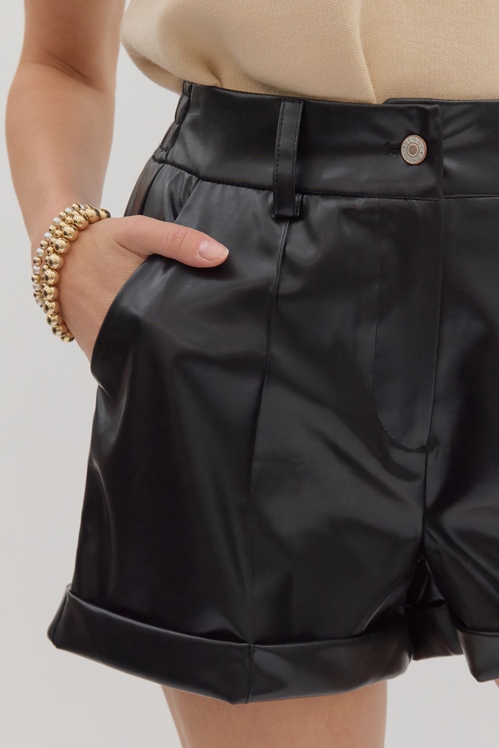 Jane Faux Leather Shorts